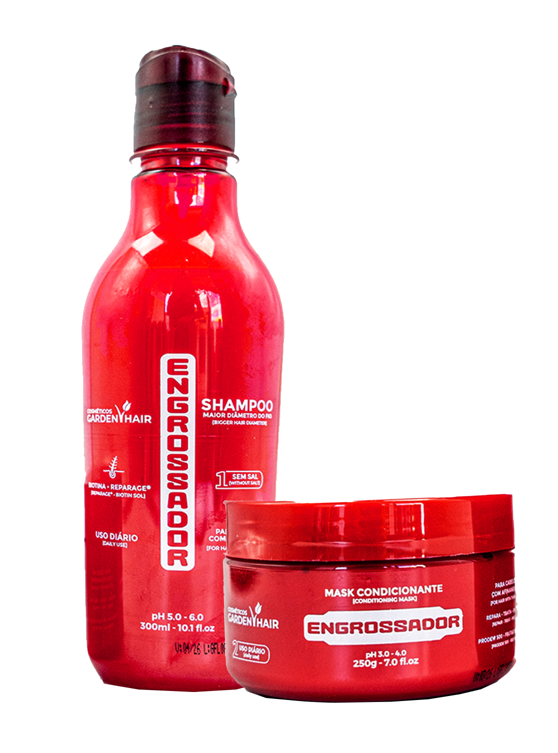 HAIR - SHAMPOO ENGROSSADOR - 300ml  (cx 24)