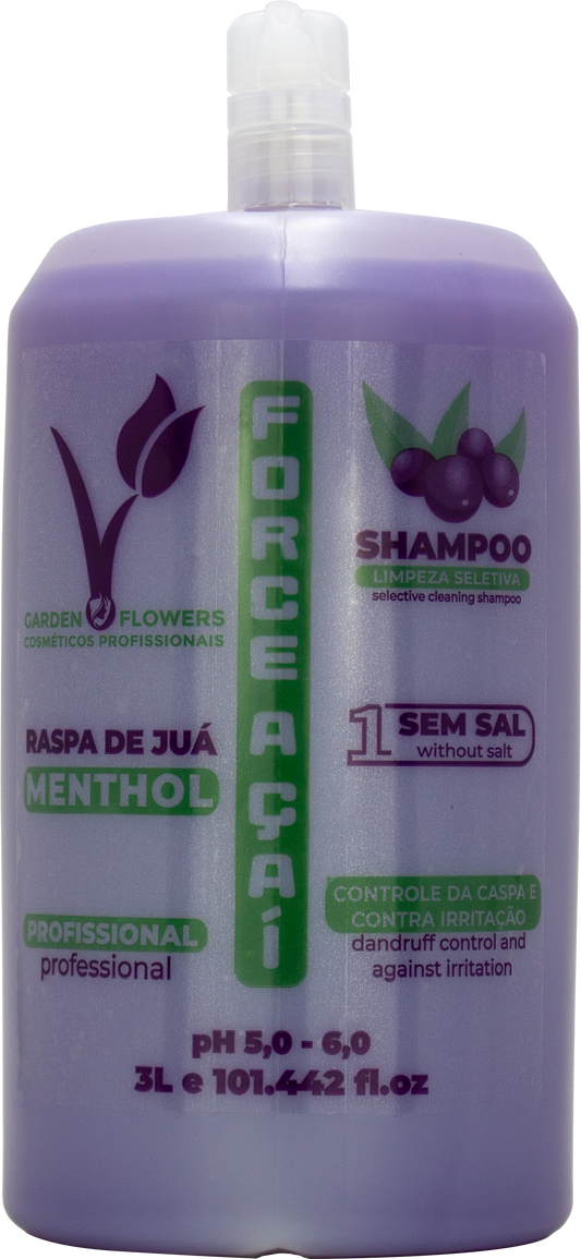 HAIR - SHAMPOO AÇAI MENTHOL AÇÃO ANTI-BACTERICIDA -  3L (cx 04)