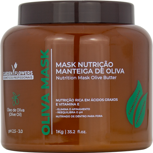 HAIR - MÁSCARA MANTEIGA DE OLIVA UMECTAÇÃO - 1KG  (cx 12)